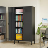 71 inches high metal storage locker with 4 adjustable shelves and 5 tiers, suitable for homes and T3421P312412