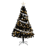 ZUN 6ft 1600 Branches PVC Christmas Tree Black--Substitution code:	36564136 36103484