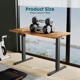 ZUN Standing Desk Adjustable Height 63 x 24 Inch Electric Computer Stand Up Desk with 3 Memory Presets, W2201P277629