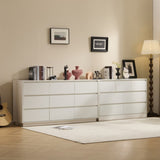 White P2 Particleboard 120*40*80cm 3-layer 7-drawer modern chest of drawers 1pc 69323688
