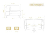 Modular Sectional Sofa Corner Seat,Middle Seat Module Couch,Beige W3098P257005