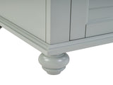 36" Blue Grey Bathroom Vanity with Ceramic Sink - Soft-Close Drawers, Solid Wood Frame, W2896P344088