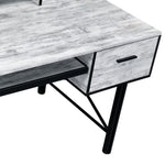 ZUN Antique White and Black 5-Drawer Computer Desk B062P209211