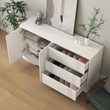 Sideboard Buffet Cabinet with Storage, Modern Kitchen Buffet Storage Cabinet with Drawer and Doors, W1321P289095