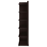 Cappuccino 6-tier Corner Bookcase B062P145474