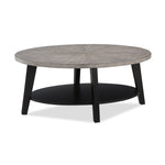 ZUN Contemporary Gray 3-Piece Cocktail Set Oval Coffee Table and Two Matching Round End Tables Living B011P244333