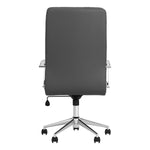 ZUN Grey and Chrome Upholstered Office Chair with Casters B062P145687