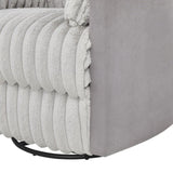 Bocaton Wide Wale Corduroy Upholstery Manual Recliner, Gray T2574P245445