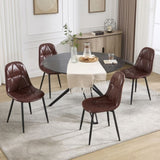 ZUN Dining Chairs Set of 4, Upholstered Faux Leather Dining Room Chairs, Modern Kitchen Chairs with W3112P254919