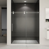 56"-60"W x 76"H Frameless Shower Door, Sliding Shower Door, with Premium 3/8" Thick Tempered W2011P197884