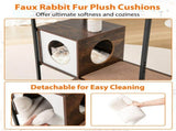 Stylish Wood-Metal Cat Tree - 33 lbs Per Layer Capacity, 2 Private Condos 2 Relaxation Platforms, 00410945