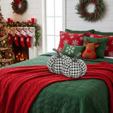 2PCS Set Christmas Pumpkin Decoration 7x7x6.7" Fabric Black & White Plaid Pumpkins, Perfect for 66644802