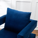 ZUN Lenola Contemporary Upholstered Accent Arm Chair, Blue T2574P164509