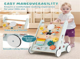 8-in-1 Wooden Baby Walker Push and Pull Learning Activity Center with Wheels for Toddlers 1 Years 16057979