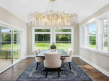 Golden Crystal Branch Chandelier Luxury Adjustable Lighting for Grand Entryways 42545681