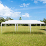 ZUN 3*9m Non-Cloth PE Cloth Plastic Sprayed Iron Pipe Outdoor Party Tent White 15998186