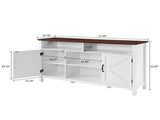 58" Farmhouse Sideboard Buffet Cabinet with Hinged Barn Doors, Kitchen Storage Cabinet with 38117416