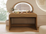 39" Makeup Vanity Table with Mirror Touch Screen Lighted Mirror, Dressing Table with Drawer for N704P196658P