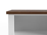 72 inch high 5-shelf Bookcase, No Assembly Required, Jasmine Whitewash and Barnwood Finish B108P160168