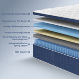 Full Size Mattress in a Box 14 Inch Memory Foam Hybrid Mattress with Pocketed Springs Medium Firm 25890905