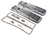 Aluminum Short Finned Valve Covers w/Gaskets Fit for 1958-1986 Chevy SBC 283-400 49439907