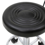 ZUN Round Shape Adjustable Salon Stool with Back and Line Black 29871662