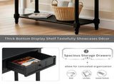 Console Table Traditional Design with Two Drawers and Bottom Shelf --Self-pick up is not 41186095