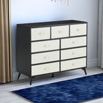 ZUN CABINET WOOD MDF BOARDS, 9 Drawers Dresser, BLACK COLOUR 19763623