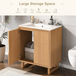 ZUN 30" Bathroom vanity Set with Sink, Combo Cabinet, Bathroom Storage Cabinet, Solid Wood Frame 13281534