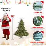 ZUN 7.5FT Christmas Tree Simulate Nature Advanced Materials Premium Hinged Spruce Artificial Douglas W1773P203599