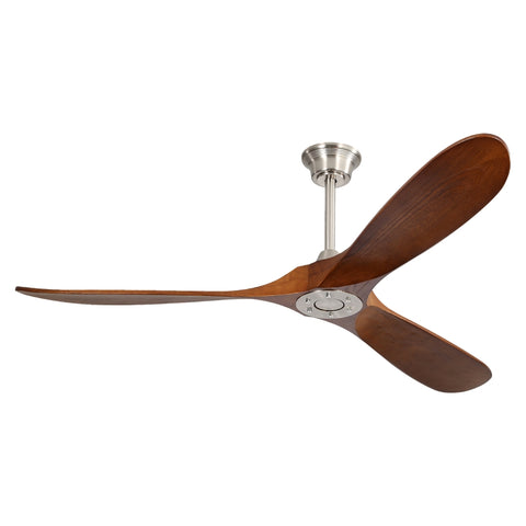 ZUN 60 Inch Indoor Modern Ceiling Fan With 6 Speed Remote Control 3 Solid Wood Blade For Living Room W934102578