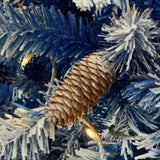 Pre-lit Xmas Tree Artificial Christmas 4-Piece Set,Garland, Wreath and Set of 2 Entrance Trees X-mas PX307761AAC