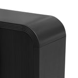 U_STYLE Striped Storage Cabinet with 4 Doors , Adjustable, Suitable for Study,Entrance and Living WF321487AAB