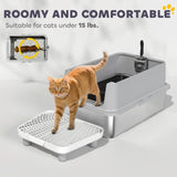 Stainless Steel Enclosed Litter Box for Cats 54757701