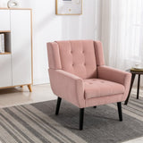 Modern Soft Velvet Material Ergonomics Accent Chair Living Room Chair Bedroom Chair Home Chair With W676P313965