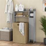 ZUN Gray bathroom cabinet, bathroom storage rack 77052113