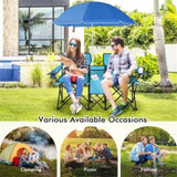 ZUN Outdoor camping chair with umbrella 38206197