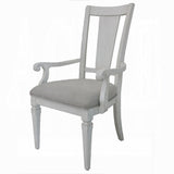 Light Grey and Weathered White Padded Arm Chair B062P209267