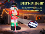 12FT Tall Lighted Christmas Inflatable Decoration, Inflatable Giant Soldier, Funny Blow Up Yard 85375747