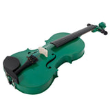 New 4/4 Acoustic Violin Case Bow Rosin Green 31954784
