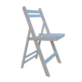 Furniture Slatted Wood Folding Special Event Chair - White, Set of 4, FOLDING CHAIR, FOLDABLE STYLE 13376921