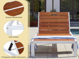Outdoor Chaise Lounges Pool Lounge Chairs Outdoor Daybed Recliner with Adjustable Backrest for N719P383161K