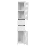 ZUN Wood Plastic Board Corner Cabinet Bathroom Storage Shelf Rack - Stylish Room Organizer 79821029