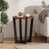 ACACIA SOLID WOOD SIDE TABLE,BROWN & BLACK COLOR N770P269891B