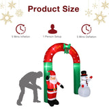 8ft with Santa Snowman 7 Lights Inflatable Festive Arch Decoration 53103707