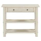 ZUN TREXM Retro Console Table with Drawer and Two Sturdy Shelves for Entryway, Living Room N715P195561E