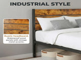 Metal Platform Bed Frame with Headboard & Footboard - No Box Spring Needed, 800LBS Sturdy Wooden 15786025