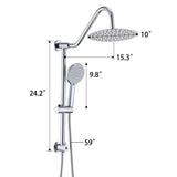 Shower Head with Handheld Shower System with 10" Rain Shower Head W1219P264020