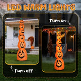 9FT Halloween Inflatable Stacked Pumpkins, Blow up 6 Pumpkins Inflatable with Built-in LED Lights 29198192