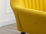 Tuchico Contemporary Velvet Upholstered Accent Chair, Yellow T2574P164265
